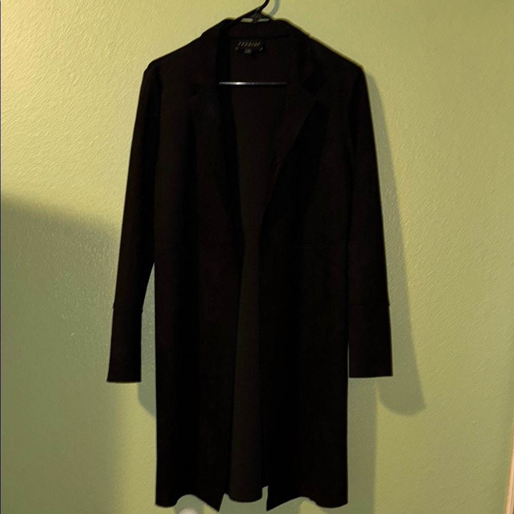 suede cardigan blazer black NWOT